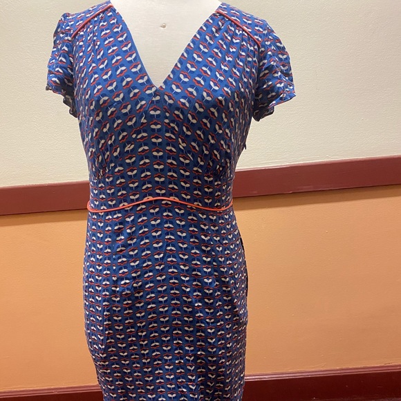 Pepperberry Mid blue patter dress - Picture 2 of 6